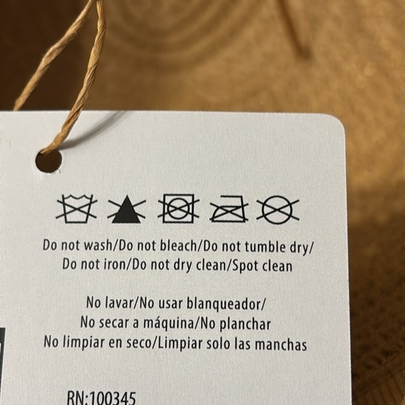 NWT Serra Tan and Cream Straw BEACH Hat with DECORATIVE Trim - Picture 5 of 8